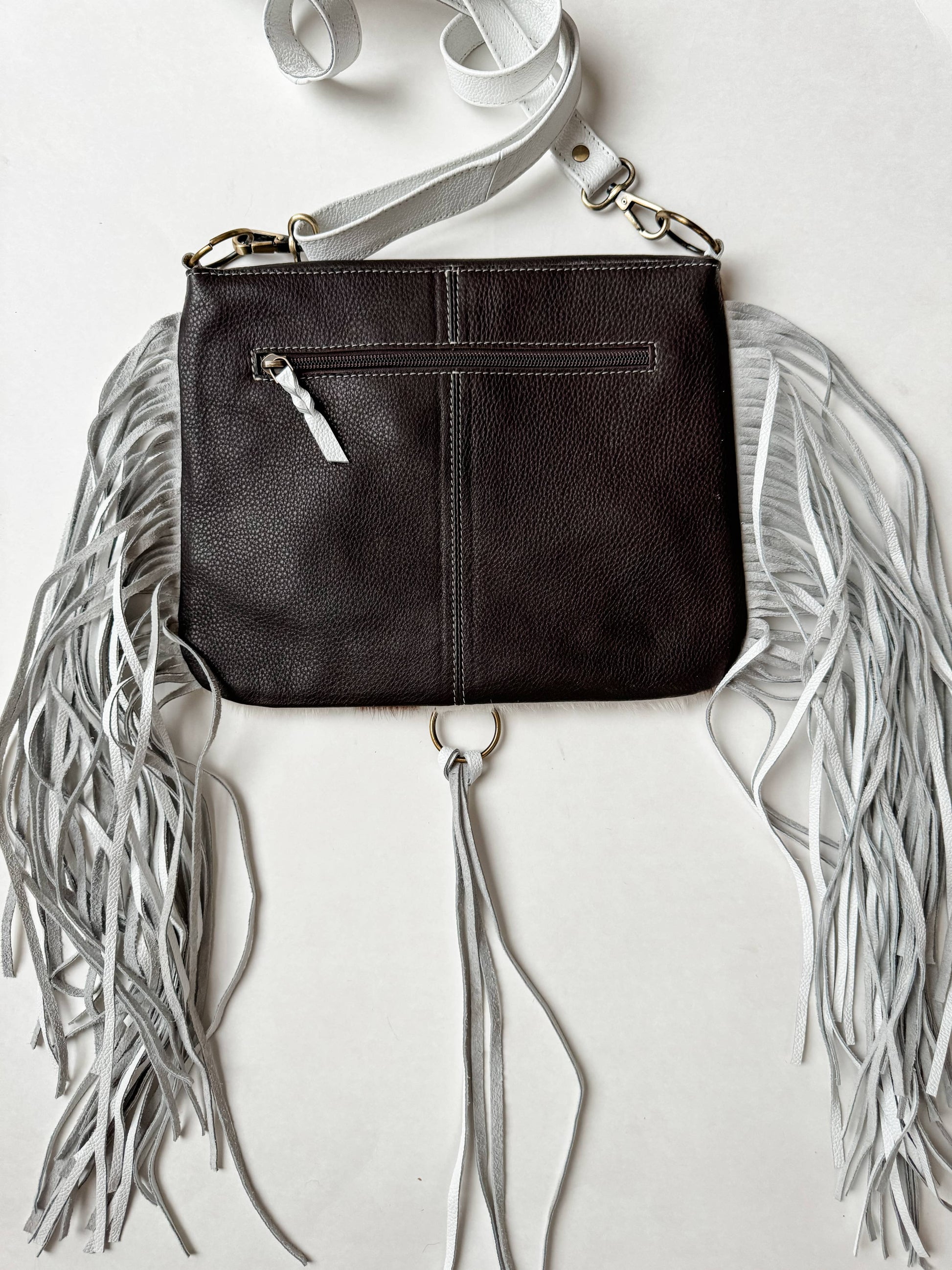 THE CAROLINE CROSSBODY steer longhorn - cowhide purse bag