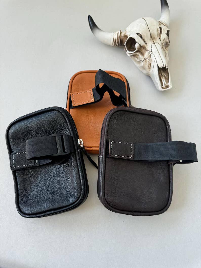 COWHIDE TUMBLER POUCH hairon cowhide accessory water jug