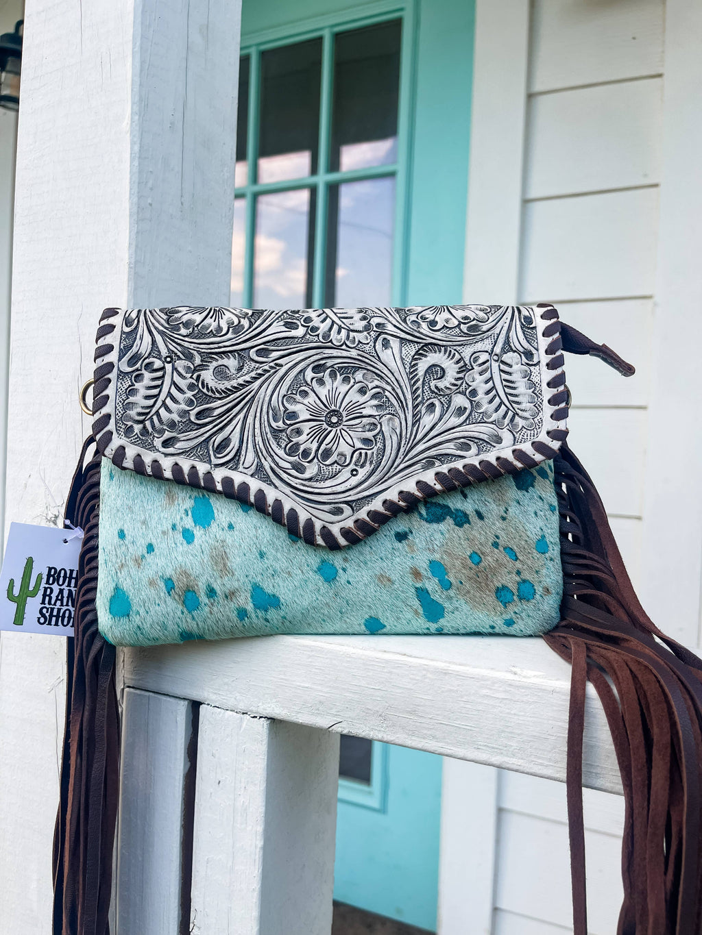 THE DELILAH CROSSBODY purse clutch western cowhide leather