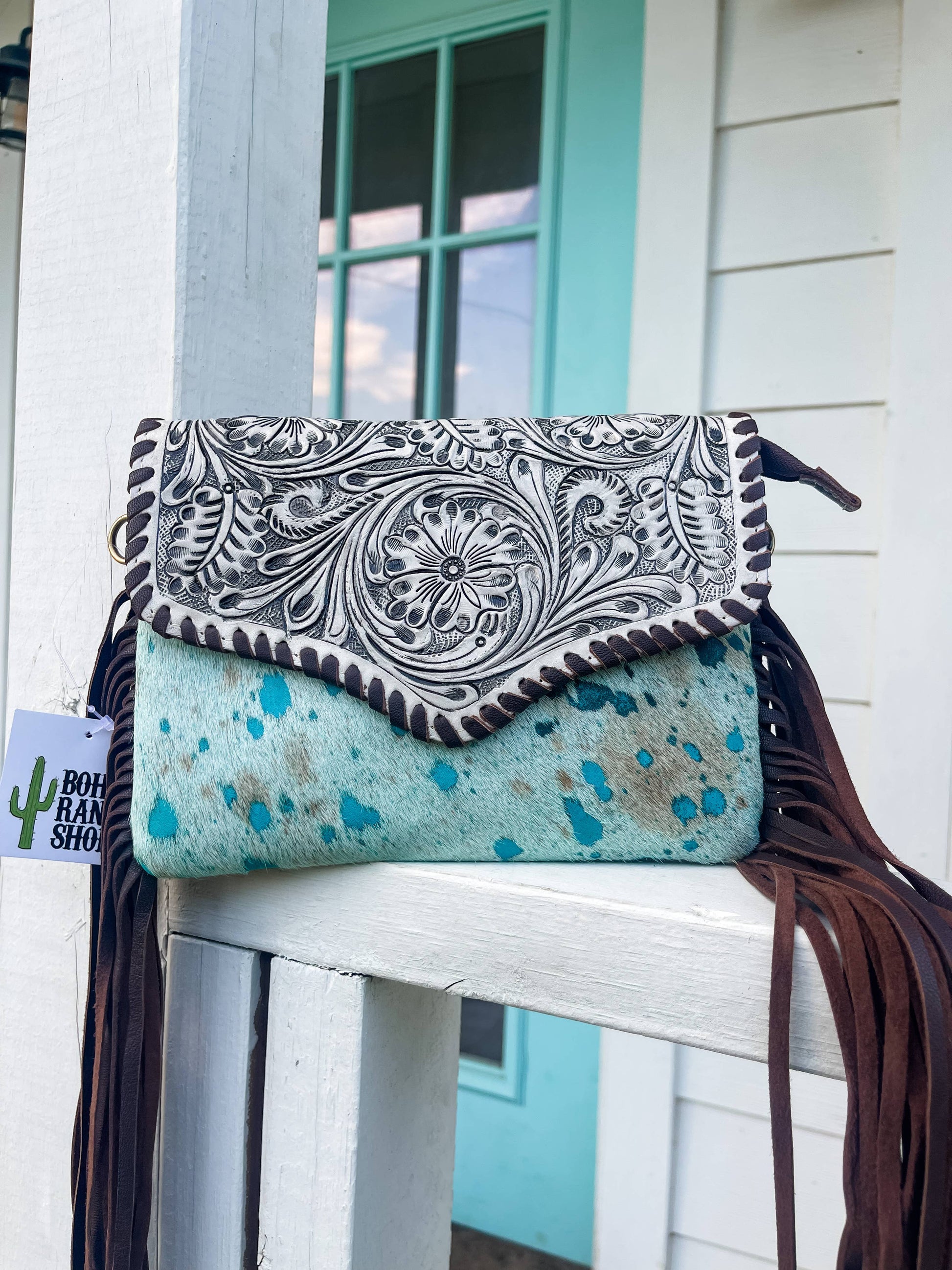 THE DELILAH CROSSBODY purse clutch western cowhide leather