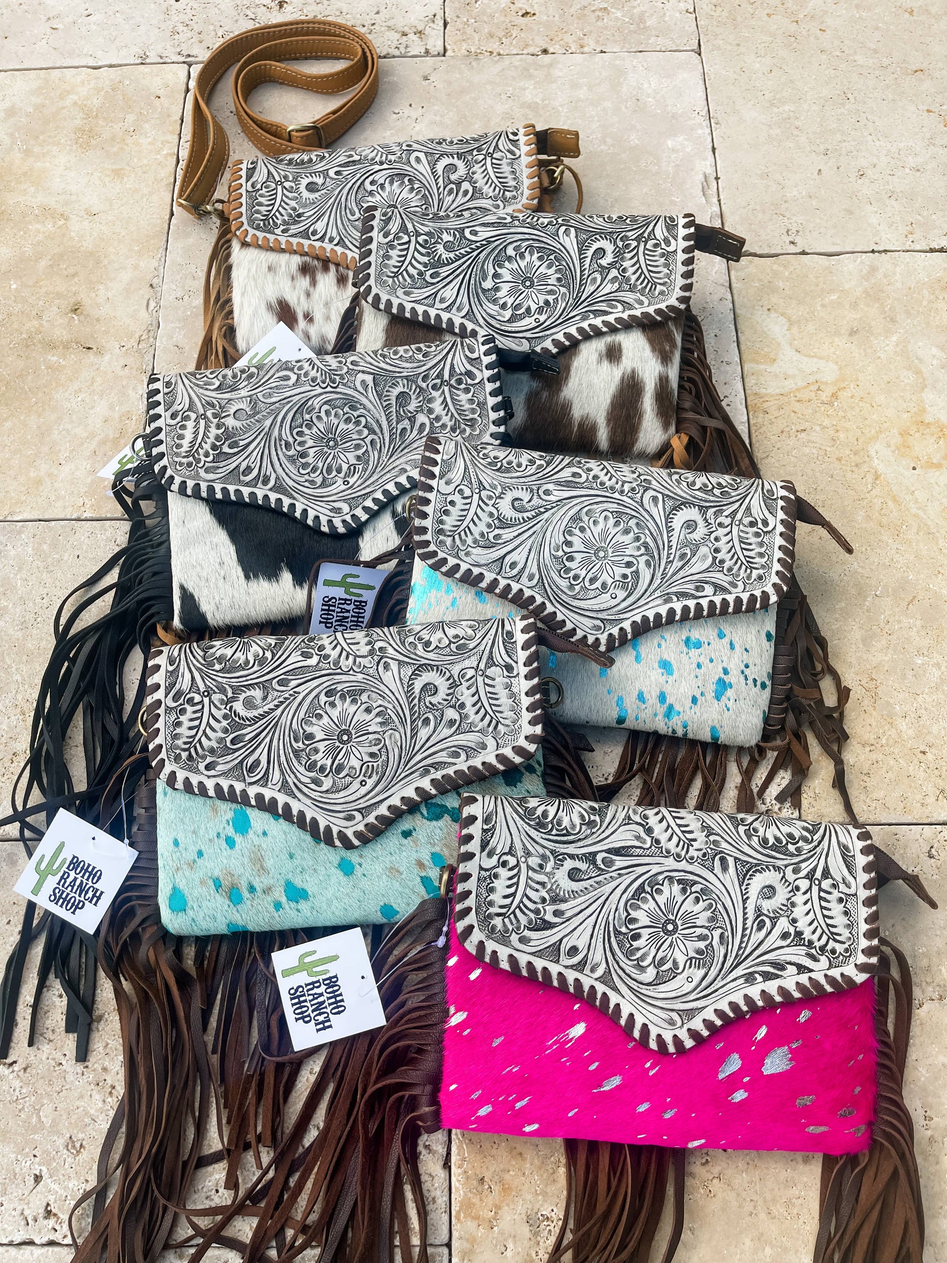 THE DELILAH CROSSBODY purse clutch western cowhide leather